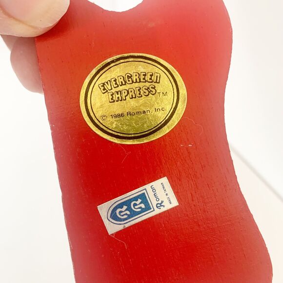 Vintage Roman Evergreen Express Wooden Christmas Train Ornament 1986 - Picture 6 of 8